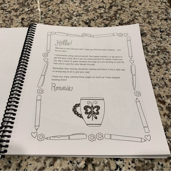 NEW The Coloring Cafe Coloring Book for Grown-Up Girls- Be The Sunshine - Picture 6 of 8